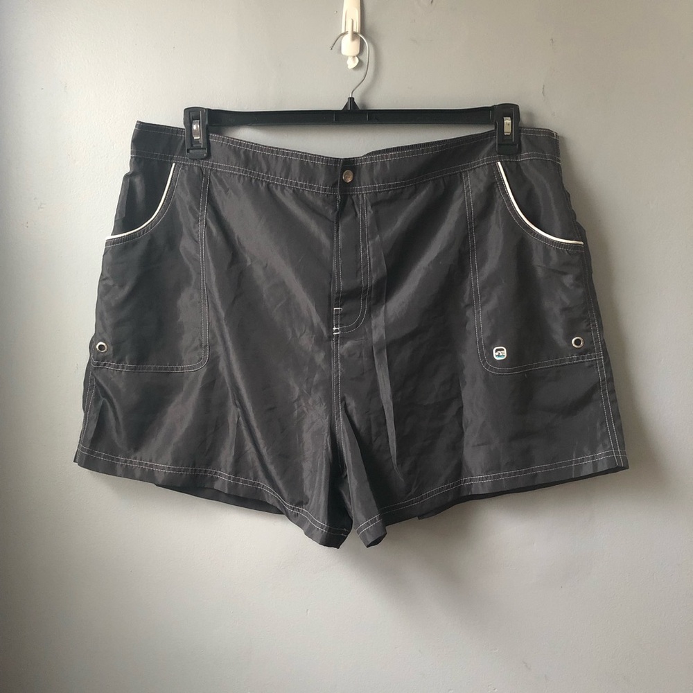 NWT Free Country Women’s Plus Size Gray Swim Board Shorts, Swimsuit bottom 2X